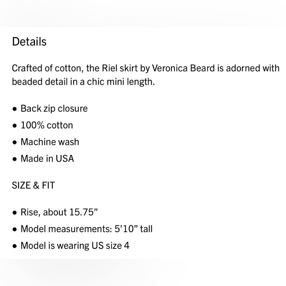 Veronica Beard Riel Beaded Skirt in Beige Multi - Picture 8 of 8